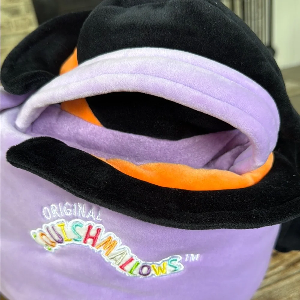 Squishmallows Original- Halloween Treat Pail- Owl Plush w/Black Hat & Wings